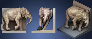 3D модель Подставки для книг в виде слонов.2 (STL)